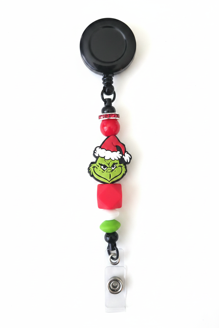 Grinch Badge Reel – White Background