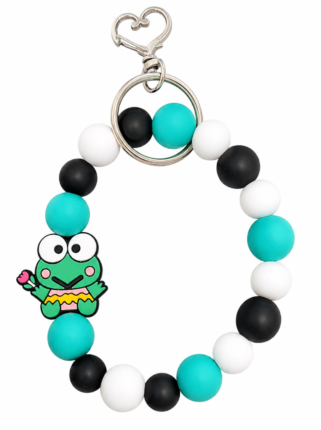 Frog Lover's Silicone Beaded Wristlet