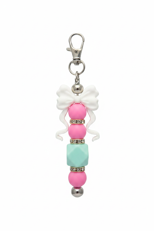 Bow Keychain White Background