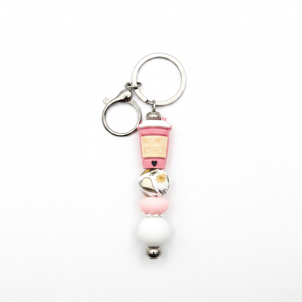 But First Coffee Keychain