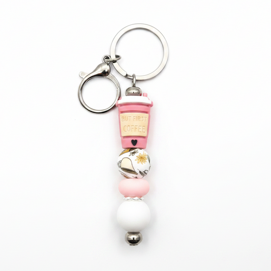 But First Coffee Keychain