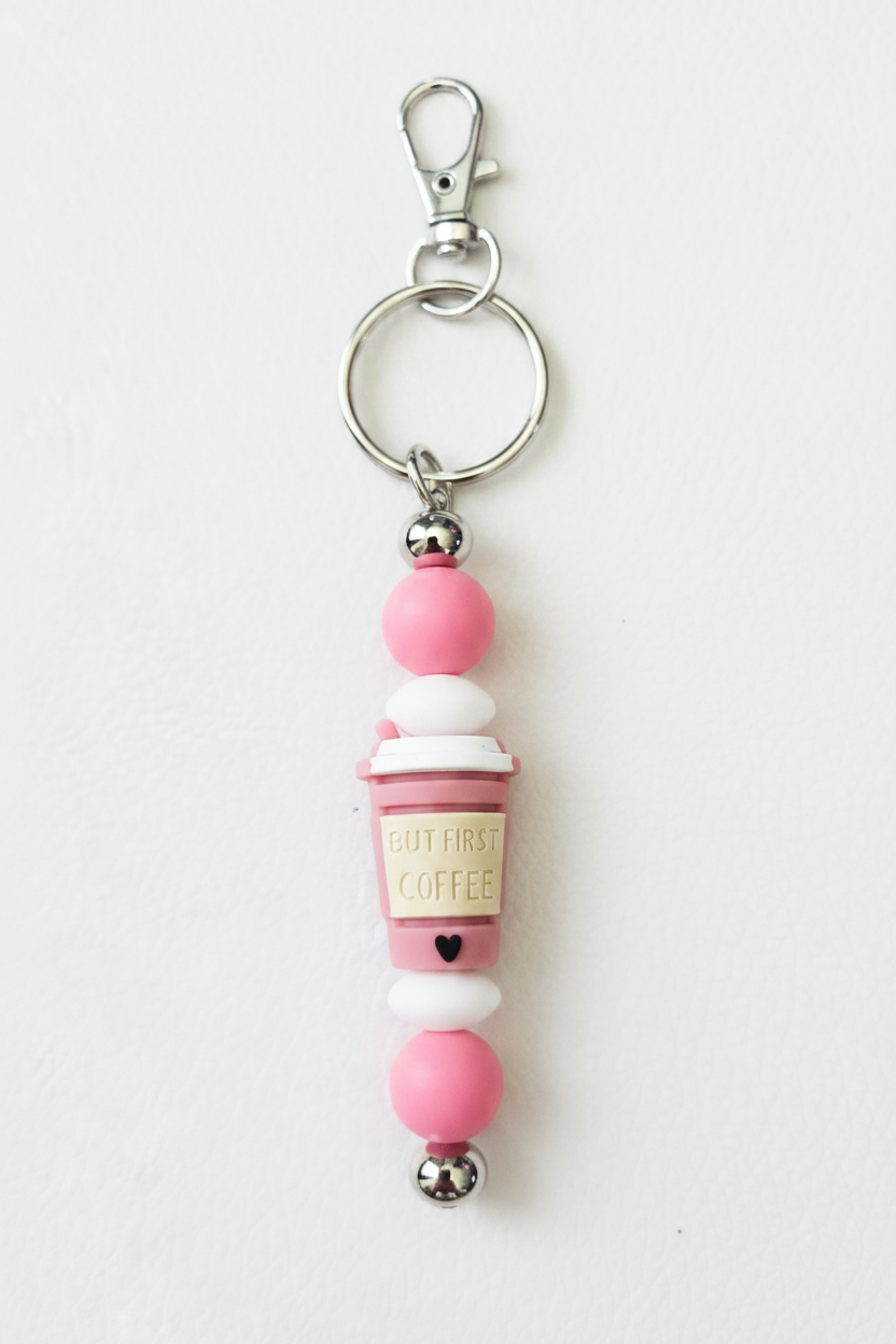But First Coffee Keychain