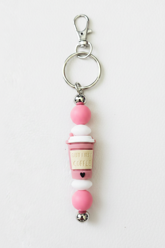 But First Coffee Keychain