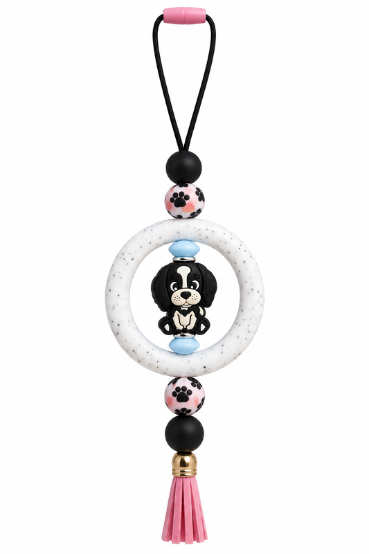 Dog Charm on White Background