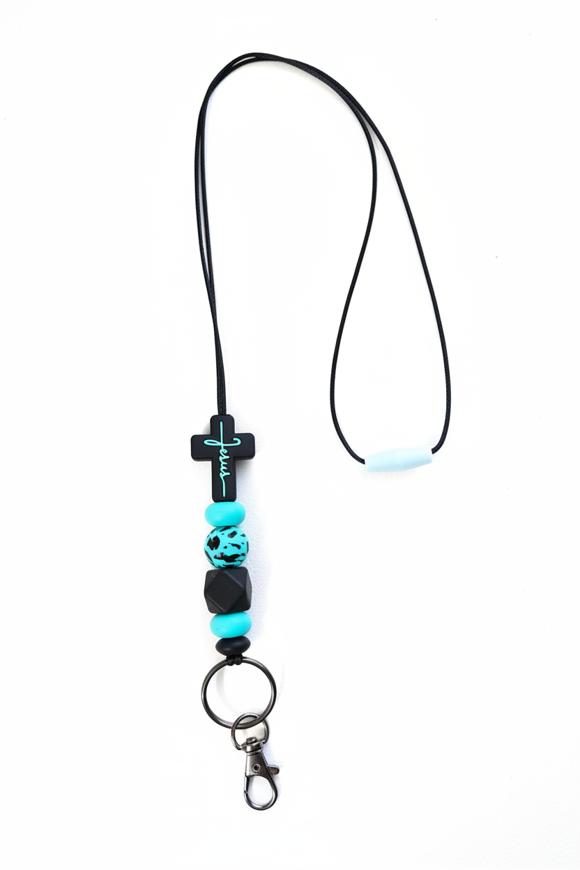 Jesus Cross Beaded Lanyard – No Shadow
