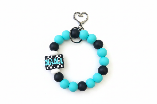 Mama Beaded Wristlet Keychain