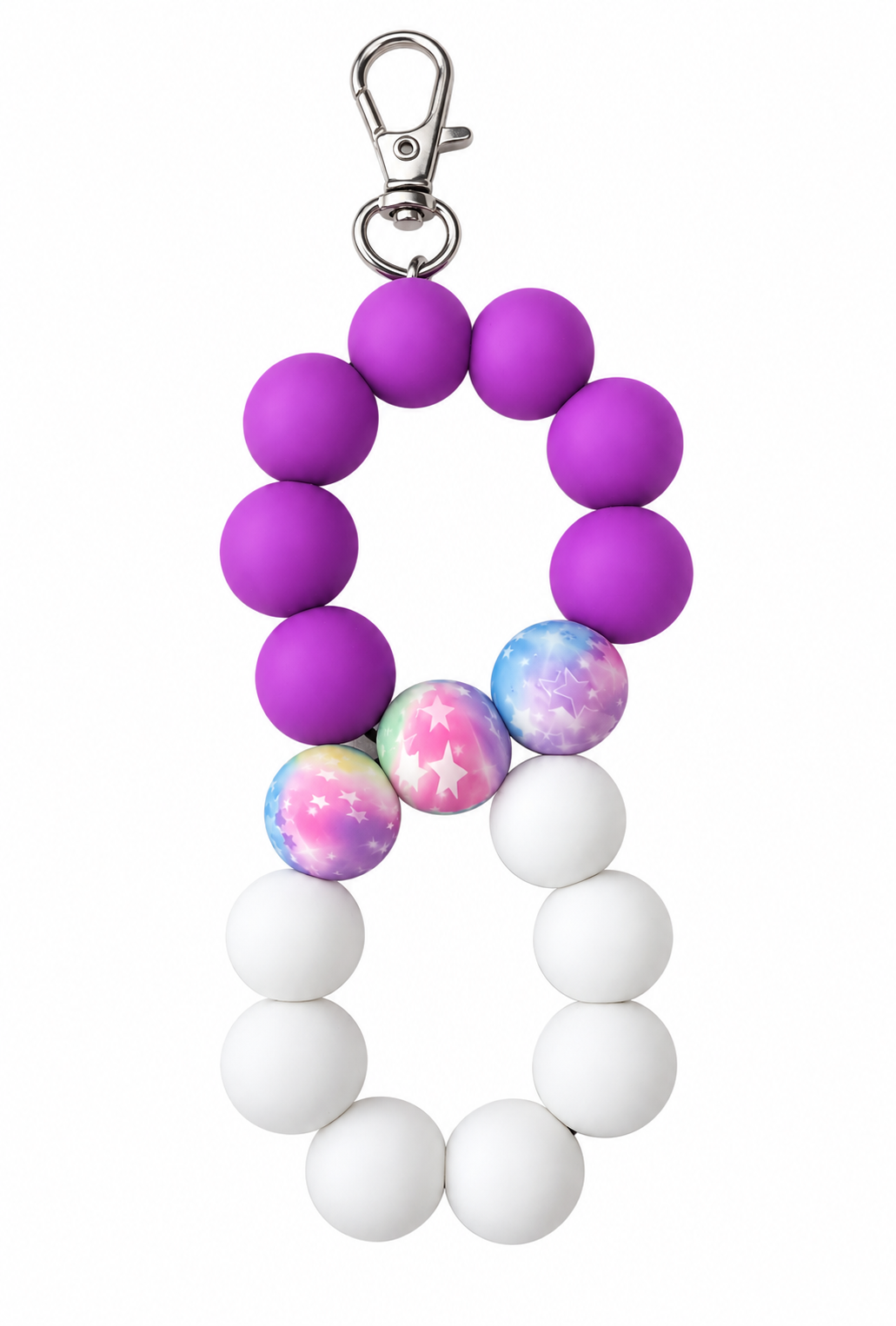 Purple & White Galaxy Infinity Keychain