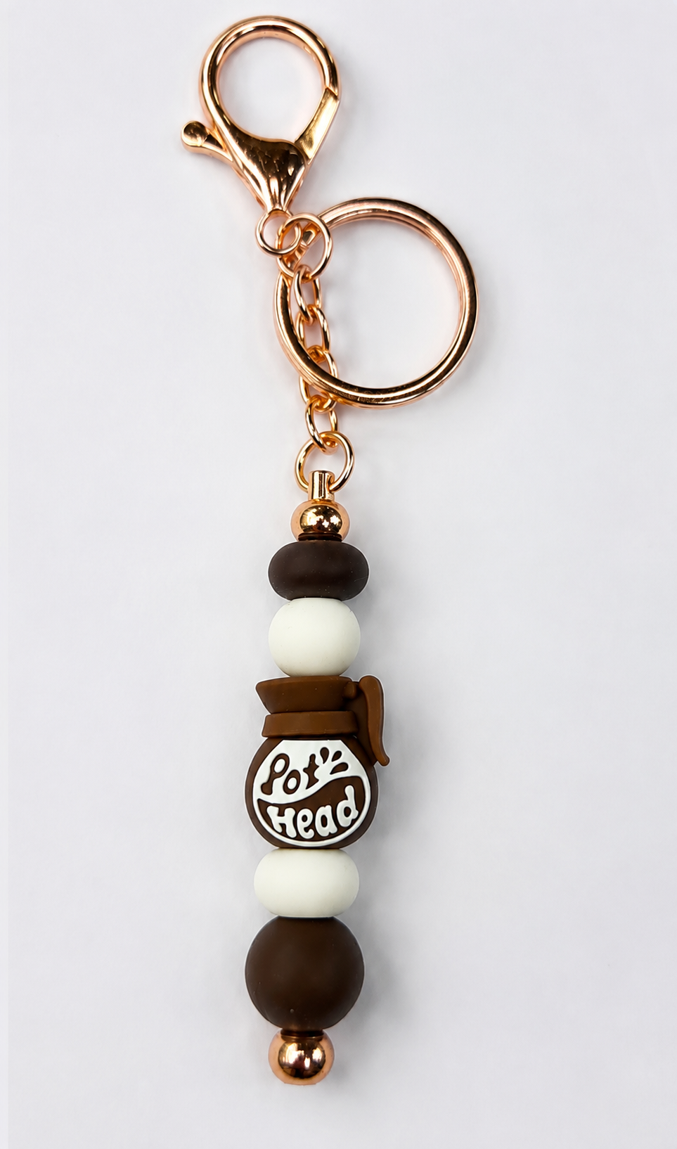 Pot Head Beaded Keychain