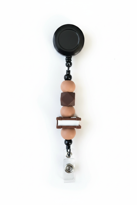 S'mores Badge Reel on White Background