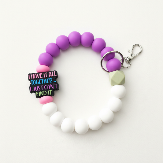 Wristlet Keychain - Off-White Background